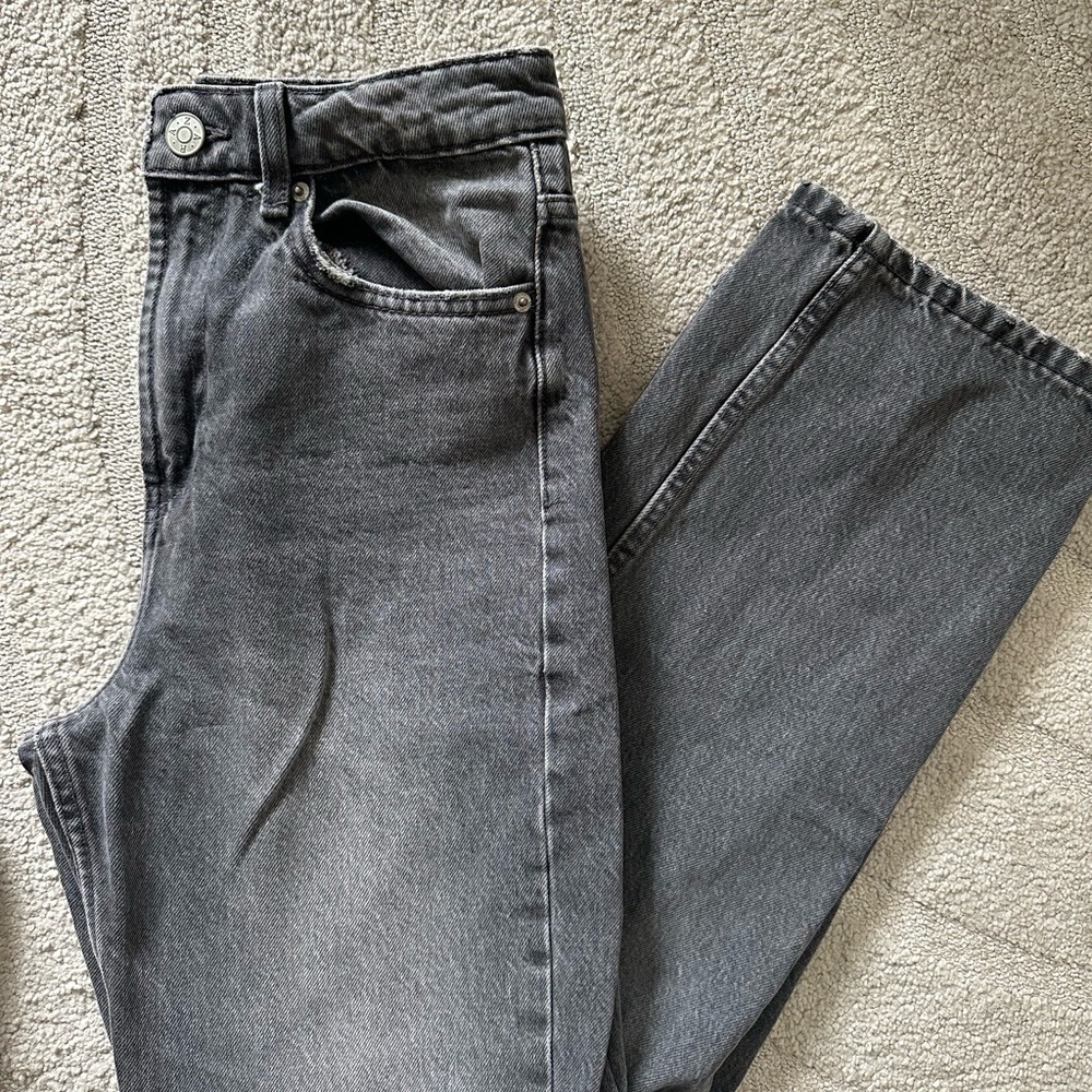 Zara Gray Boyfriend Denim Jeans